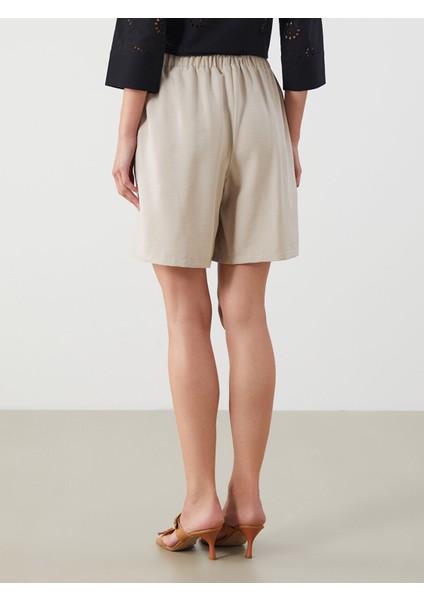Yeni Sezon Beli Lastikli Kadın Pileli Şort fırsatları