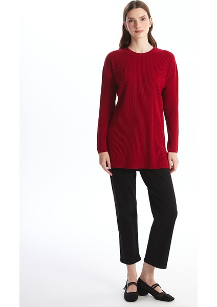 Yeni Sezon Bisiklet Yaka Düz Uzun Kollu Kadın Triko Tunik fiyatları