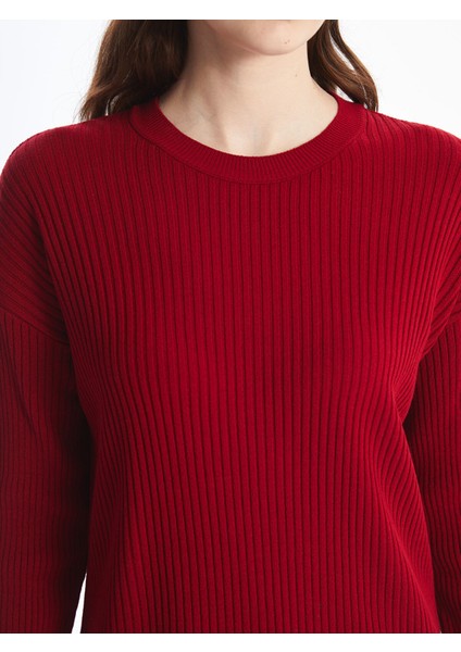 Yeni Sezon Bisiklet Yaka Düz Uzun Kollu Kadın Triko Tunik modelleri