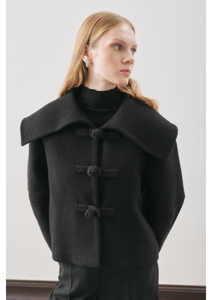 Isabel Kısa Kaşe Ceket Siyah fırsatları