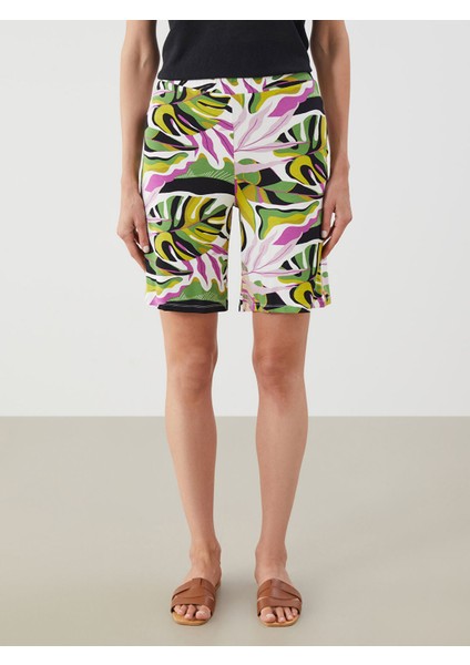 Yeni Sezon Beli Lastikli Desenli Kadın Şort fiyatları