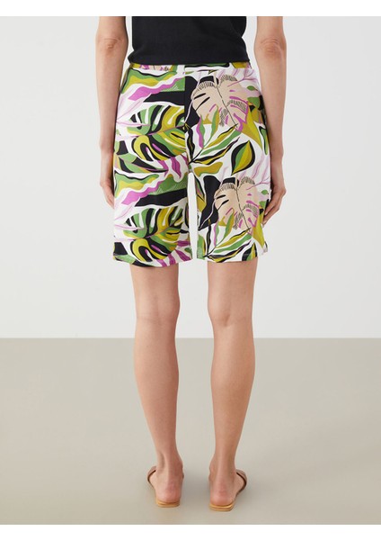 Yeni Sezon Beli Lastikli Desenli Kadın Şort fırsatları