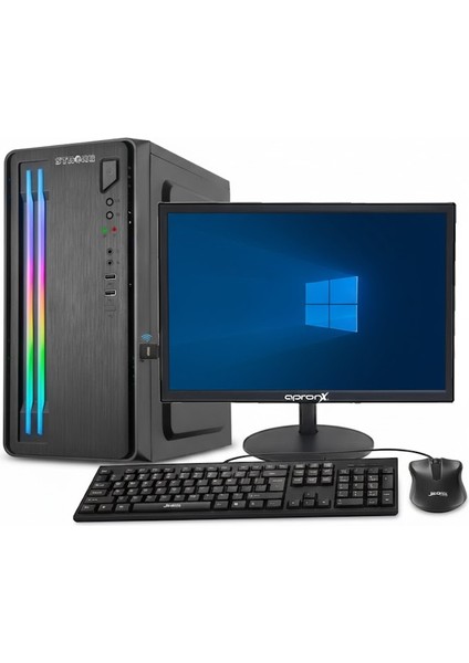 Ntel I5 12400F 16 GB Ram 256 GB SSD Windows 11 Bilgisayar Klavye + Mouse + Wi-Fi Alıcı+22" Monitör