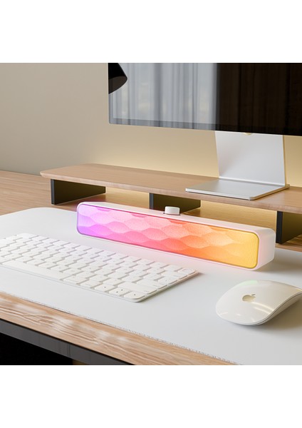 MD-SBT31 Beyaz 5W*2 1200MAH Bt,rgb,tf Card,type-C ,usb Soundbar Speaker fiyatları