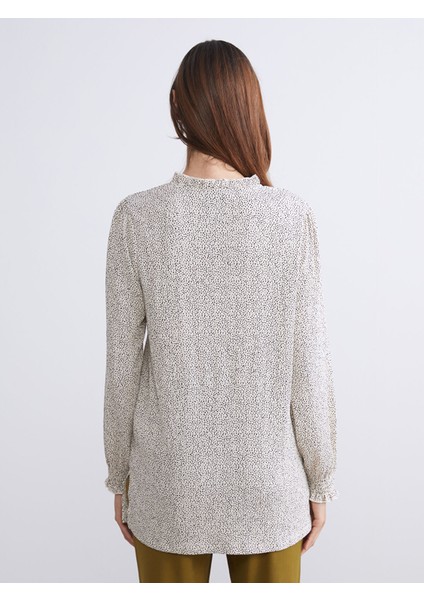 Yeni Sezon Bağlamalı Yaka Puantiyeli Kadın Tunik fırsatları