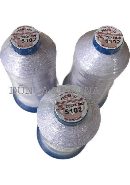 Dünya Makina Prens-Ip Iki Kat Beyaz 4500 mt Polyester Ip fiyatları