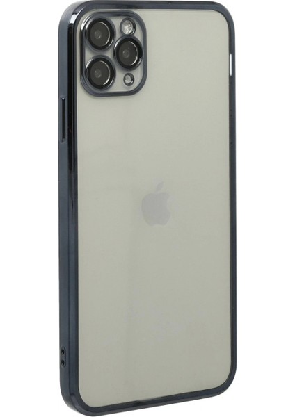 iPhone 11 Pro Kılıf Lensli Silikon - Siyah modelleri