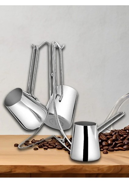 Paslanmaz Çelik Cezve Takımı Standlı fiyatları