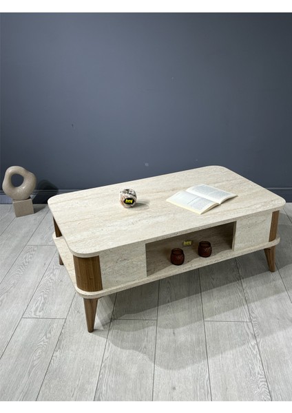 Kumsal Oval Kenar 100* 60 Orta Sehpa Traverten fiyatları