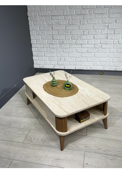 Kumsal Oval Kenar 100* 60 Orta Sehpa Traverten modelleri