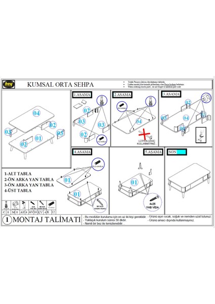 Kumsal Oval Kenar 100* 60 Orta Sehpa Traverten