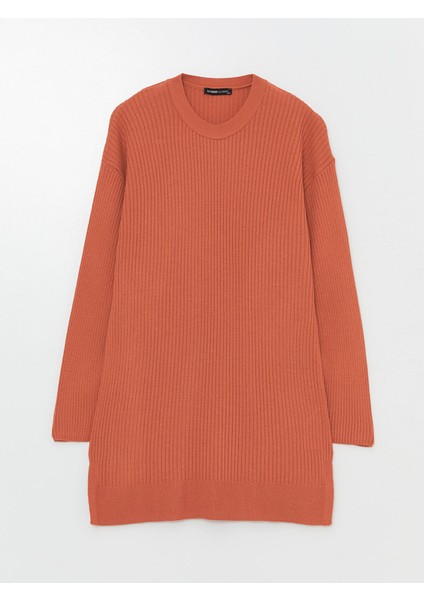 Yeni Sezon Bisiklet Yaka Düz Uzun Kollu Kadın Triko Tunik indirimleri