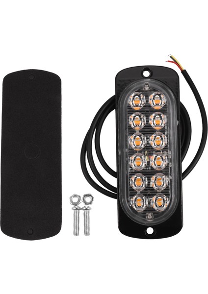 4 Pcs 12 LED Amber Flaş Flaş Kurtarma Flaşı Acil Durum Sinyal LED Turuncu Izgara Arızası Işık Sis Fo Beacon (Yurt Dışından) indirimleri