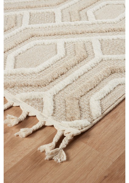 Quincey Bukleli Yumuşak Peluş Post Shaggy Krem Çocuk Odası Oturma Odası Salon Mutfak Halısı modelleri