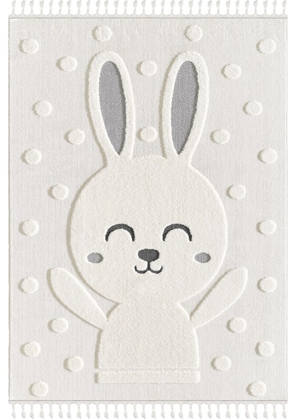 Quincey Bukleli Yumuşak Peluş Post Shaggy Krem Çocuk Odası Oturma Odası Salon Mutfak Halısı modelleri