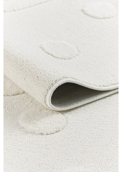 Quincey Bukleli Yumuşak Peluş Post Shaggy Krem Çocuk Odası Oturma Odası Salon Mutfak Halısı