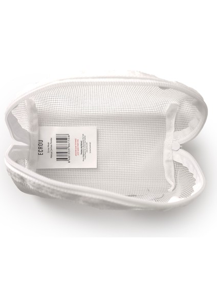 Örgü Makyaj Çantası Beyaz