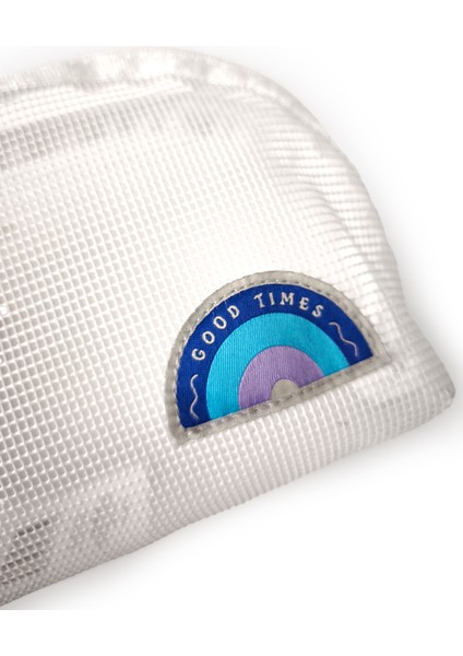 Örgü Makyaj Çantası Beyaz