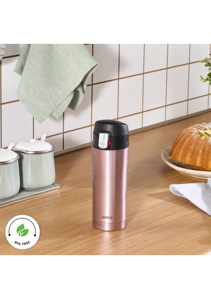 Pluton Çelik Sızdırmaz Termos 350 ml Rose Gold indirimleri