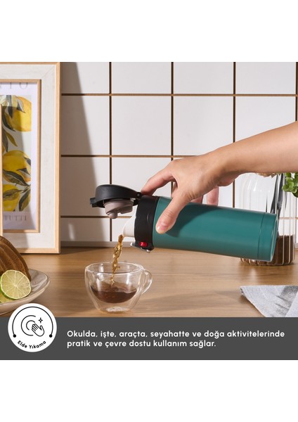 Pluton Çelik Sızdırmaz Termos 350 ml Çağla Yeşili modelleri