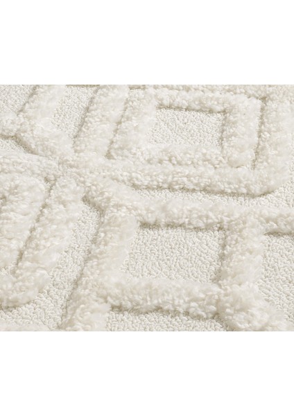 Ariana Bukleli Yumuşak Peluş Post Shaggy Krem Çocuk Odası Oturma Odası Salon Mutfak Halısı