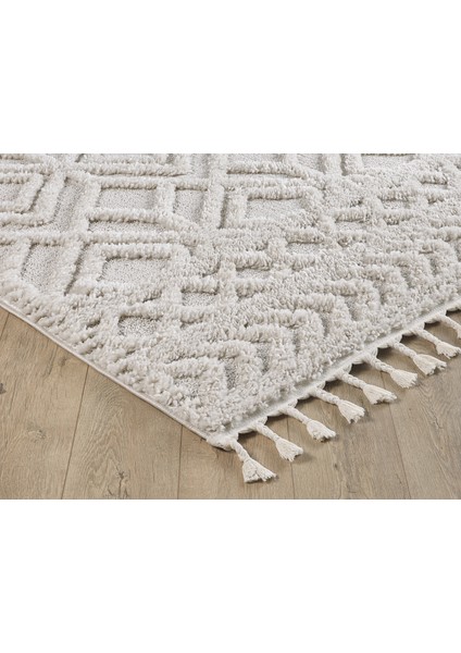 Ariana Bukleli Yumuşak Peluş Post Shaggy Krem Çocuk Odası Oturma Odası Salon Mutfak Halısı fırsatları