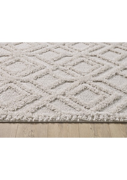 Ariana Bukleli Yumuşak Peluş Post Shaggy Krem Çocuk Odası Oturma Odası Salon Mutfak Halısı indirimleri