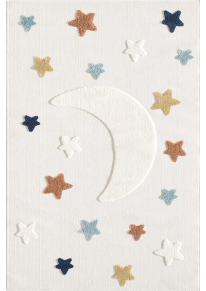 Quincey Bukleli Yumuşak Peluş Post Shaggy Krem Çocuk Odası Oturma Odası Salon Mutfak Halısı