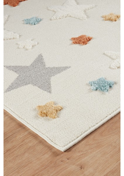 Quincey Bukleli Yumuşak Peluş Post Shaggy Krem Çocuk Odası Oturma Odası Salon Mutfak Halısı modelleri