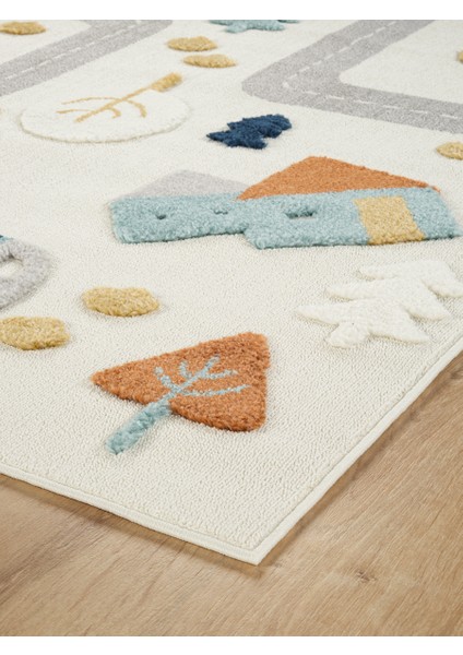 Quincey Bukleli Renkli Yumuşak Peluş Çocuk Odası Halı Bebek Odası Genç Odası Halısı modelleri