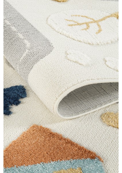 Quincey Bukleli Renkli Yumuşak Peluş Çocuk Odası Halı Bebek Odası Genç Odası Halısı indirimleri