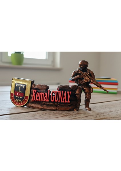 Masa Üstü Isimlik Hediyelik 3D Plastik Tpu, Uzman Çavuş, Astsubay, Subay, Polis