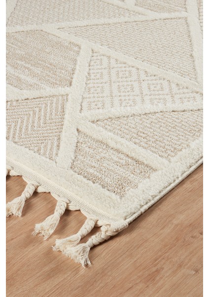 Quincey Bukleli Yumuşak Peluş Post Shaggy Krem Çocuk Odası Oturma Odası Salon Mutfak Halısı modelleri