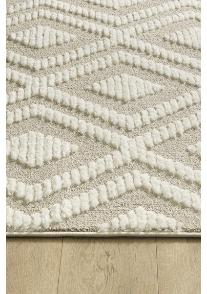 Quincey Bukleli Yumuşak Peluş Post Shaggy Krem Çocuk Odası Oturma Odası Salon Mutfak Halısı indirimleri