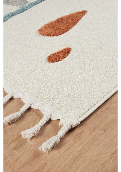 Quincey Bukleli Renkli Yumuşak Peluş Çocuk Odası Halı Bebek Odası Genç Odası Halısı modelleri