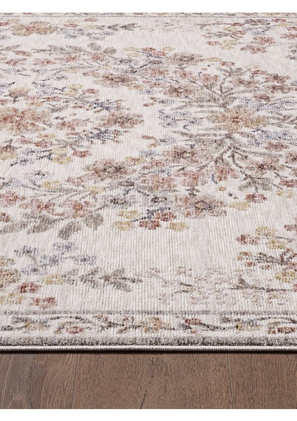 Frezia Floral Bambu Polyester Oturma Odası Salon Mutfak Halısı Eskitme Çiçekli Vintage Halı fırsatları