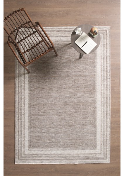 Olivia Premium Bambu Polyester Oturma Odası Salon Yatak Odası Halısı Eskitme Vintage Halı