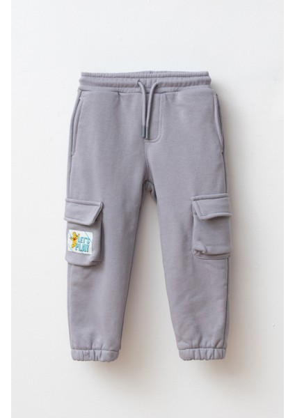 Erkek Çocuk Kargo Eşofman Altı Gri SP402