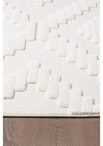 Quincey Bukleli Yumuşak Peluş Post Shaggy Krem Çocuk Odası Oturma Odası Salon Mutfak Halısı