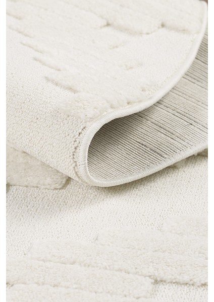 Quincey Bukleli Yumuşak Peluş Post Shaggy Krem Çocuk Odası Oturma Odası Salon Mutfak Halısı