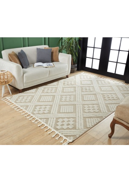 Quincey Bukleli Yumuşak Peluş Post Shaggy Krem Çocuk Odası Oturma Odası Salon Mutfak Halısı fiyatları