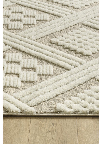 Quincey Bukleli Yumuşak Peluş Post Shaggy Krem Çocuk Odası Oturma Odası Salon Mutfak Halısı indirimleri