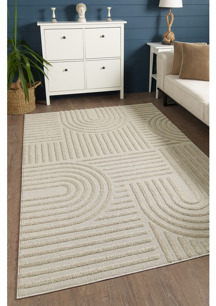 Quincey Bukleli Yumuşak Peluş Post Shaggy Krem Çocuk Odası Oturma Odası Salon Mutfak Halısı