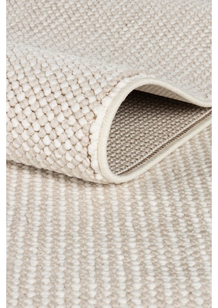 Stockholm Polyester Yumuşak Dokulu Bukleli Dokuma Makina Halısı Oturma Odası Salon Mutfak Halısı Beyaz Yolluk