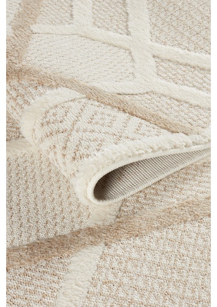 Quincey Bukleli Yumuşak Peluş Post Shaggy Krem Çocuk Odası Oturma Odası Salon Mutfak Halısı indirimleri