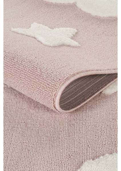 Quincey Bukleli Yumuşak Peluş Post Pembe Çocuk Odası Halı Kız Çocuk Halısı fırsatları