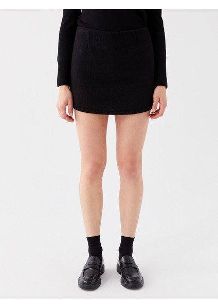 Yeni Sezon Beli Fermuarlı Kendinden Desenli Kadın Tüvit Şort Etek fiyatları