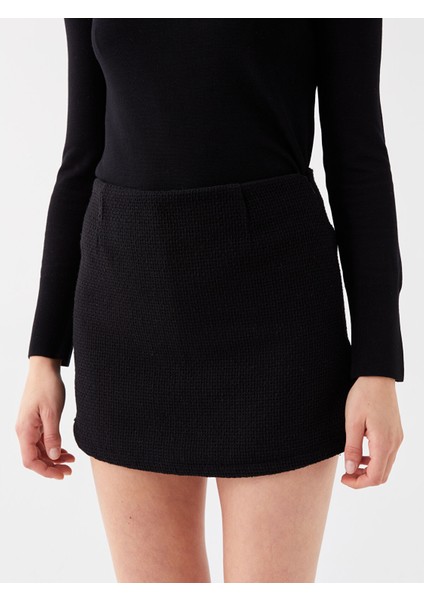 Yeni Sezon Beli Fermuarlı Kendinden Desenli Kadın Tüvit Şort Etek fırsatları