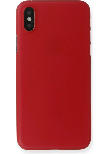 iPhone x Kılıf Pp Ultra Ince Kapak - Kırmızı