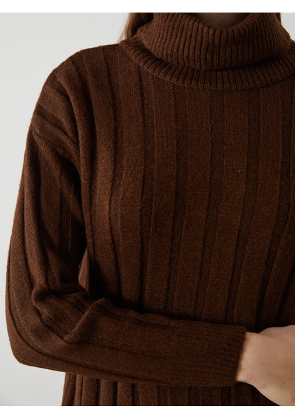 Yeni Sezon Balıkçı Yaka Kadın Triko Elbise modelleri